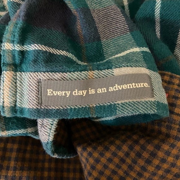 Toad&Co Dually Plaid Flannel Shirt Organic Cotton Size XL Double Layer Green - Picture 4 of 13